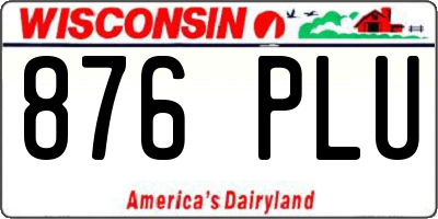 WI license plate 876PLU