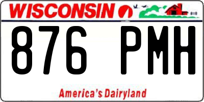 WI license plate 876PMH