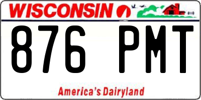 WI license plate 876PMT