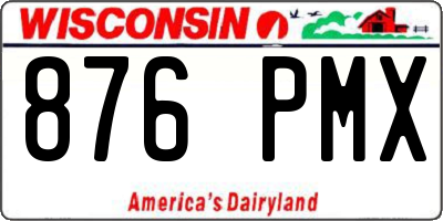 WI license plate 876PMX