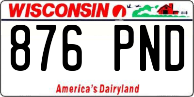 WI license plate 876PND