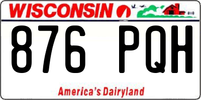WI license plate 876PQH