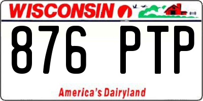 WI license plate 876PTP