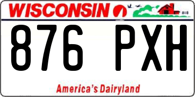WI license plate 876PXH