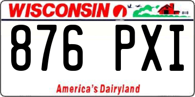 WI license plate 876PXI