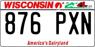 WI license plate 876PXN