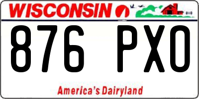 WI license plate 876PXO