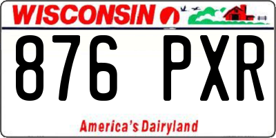 WI license plate 876PXR