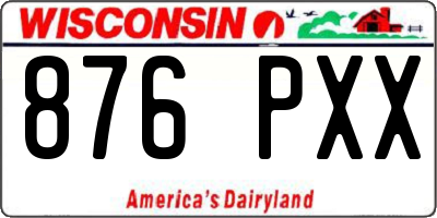 WI license plate 876PXX