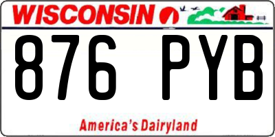 WI license plate 876PYB