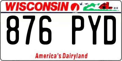 WI license plate 876PYD