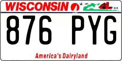 WI license plate 876PYG