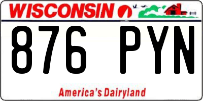 WI license plate 876PYN