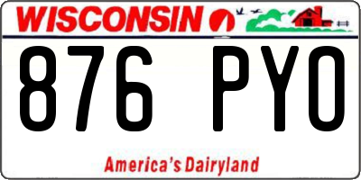 WI license plate 876PYO