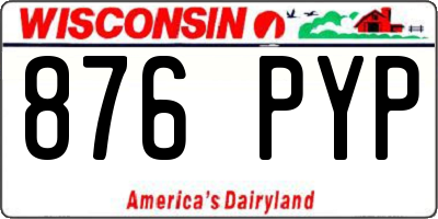 WI license plate 876PYP