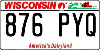 WI license plate 876PYQ