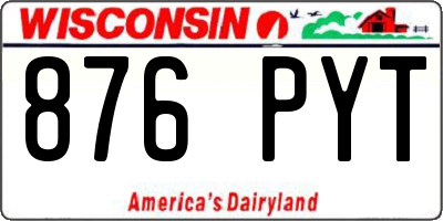 WI license plate 876PYT