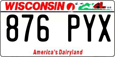 WI license plate 876PYX