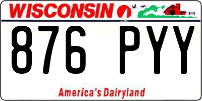 WI license plate 876PYY