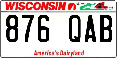 WI license plate 876QAB