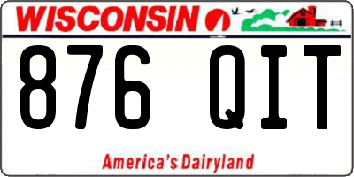 WI license plate 876QIT