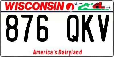 WI license plate 876QKV