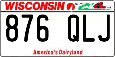 WI license plate 876QLJ