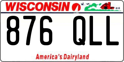 WI license plate 876QLL
