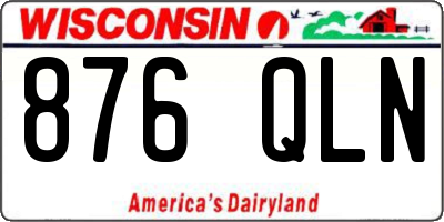 WI license plate 876QLN