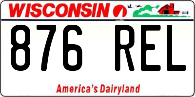 WI license plate 876REL