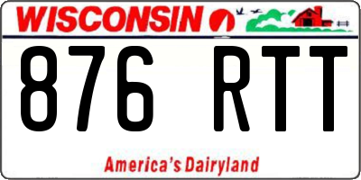 WI license plate 876RTT
