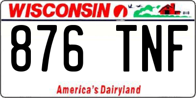 WI license plate 876TNF