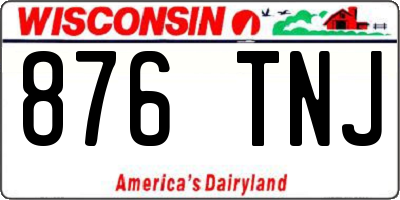 WI license plate 876TNJ