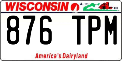 WI license plate 876TPM