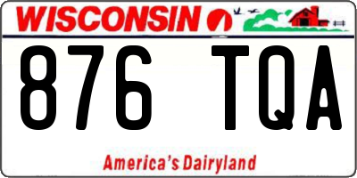 WI license plate 876TQA