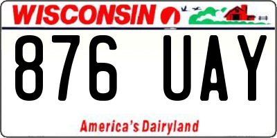 WI license plate 876UAY