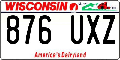 WI license plate 876UXZ