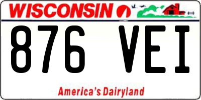 WI license plate 876VEI