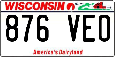 WI license plate 876VEO