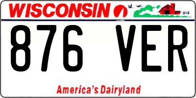 WI license plate 876VER