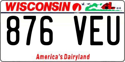 WI license plate 876VEU