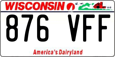 WI license plate 876VFF