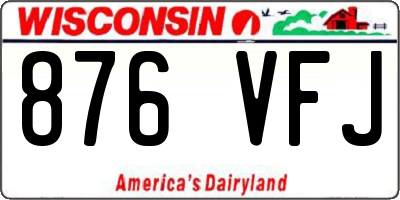 WI license plate 876VFJ