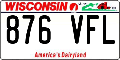 WI license plate 876VFL