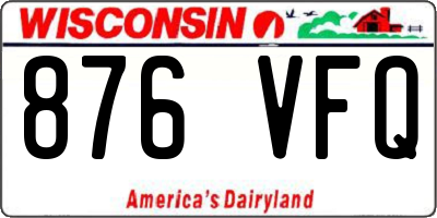 WI license plate 876VFQ