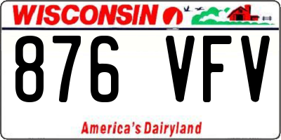 WI license plate 876VFV