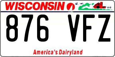 WI license plate 876VFZ