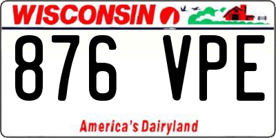 WI license plate 876VPE