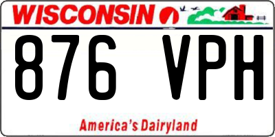 WI license plate 876VPH