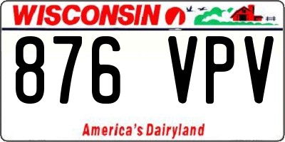 WI license plate 876VPV